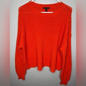 Eileen Fisher Women’s Bright Orange Crew Neck Sweater